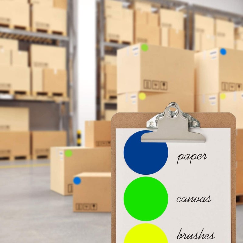 ChromaLabel Sticker Labels, 3 Inch, Fluorescent Yellow, 500 per Roll, High Visibility, Removable, Round, Color Coding, Inventory Management, Medical Facilities, Warehouse Labels - Image 5
